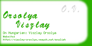 orsolya viszlay business card